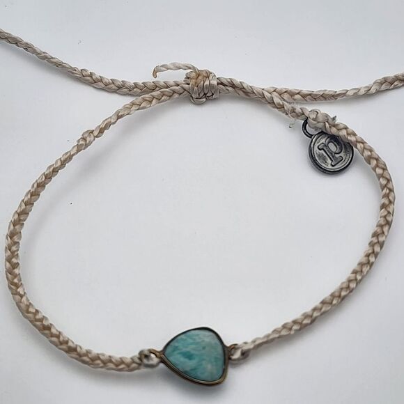 Pura Vida Cream & Amazonite Adjustable Cord Bracelet - Picture 2 of 4